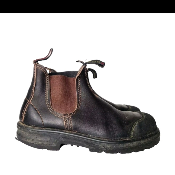 Blundstone Safety Boots Steel Toe Ankle Brown Leather 2 dual Density Rubber 8 main image 8